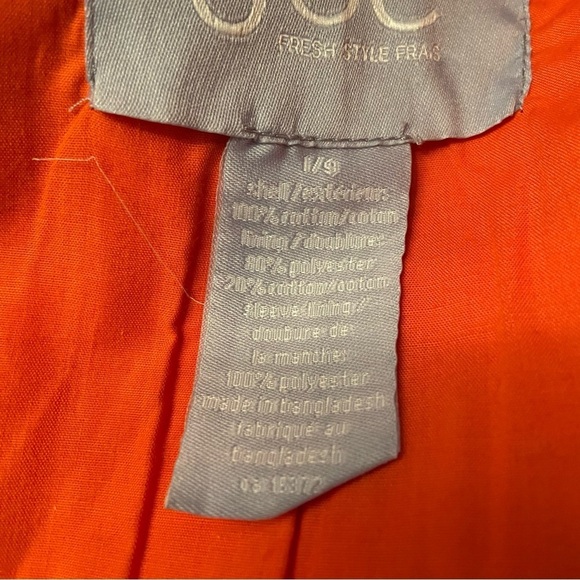 Joe Freshwomen’s orange single breasted trench coat in size large - Picture 7 of 10